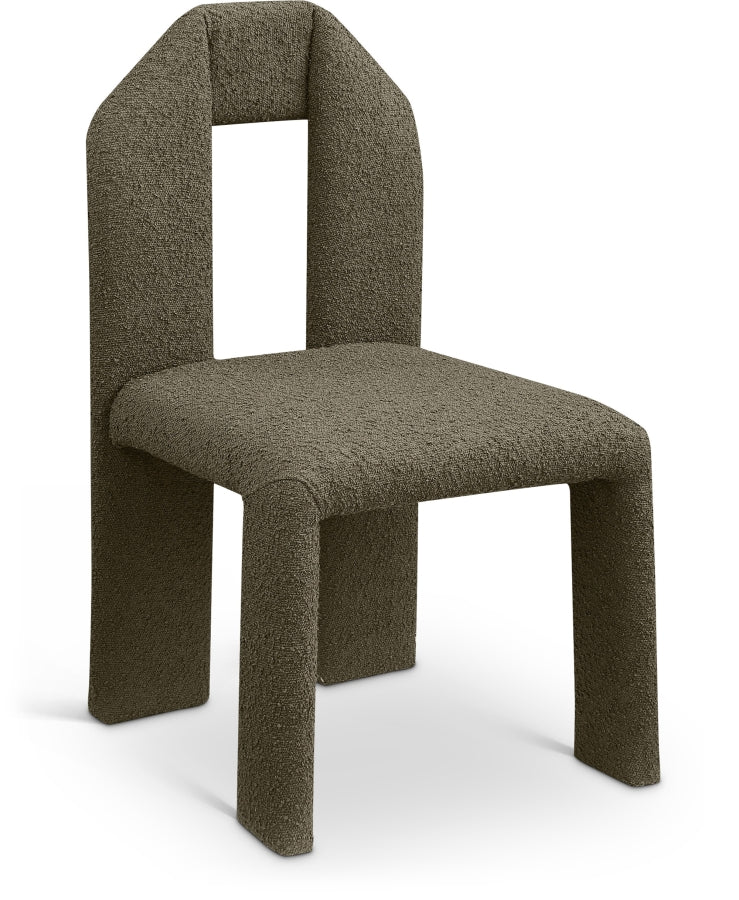 Bennett Boucle Fabric Dining Chair Olive, Set of 2 from Meridian - Luna Furniture