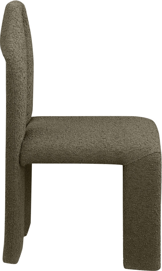 Bennett Boucle Fabric Dining Chair Olive, Set of 2 from Meridian - Luna Furniture