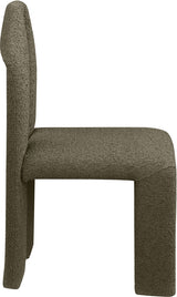 Bennett Boucle Fabric Dining Chair Olive, Set of 2 from Meridian - Luna Furniture