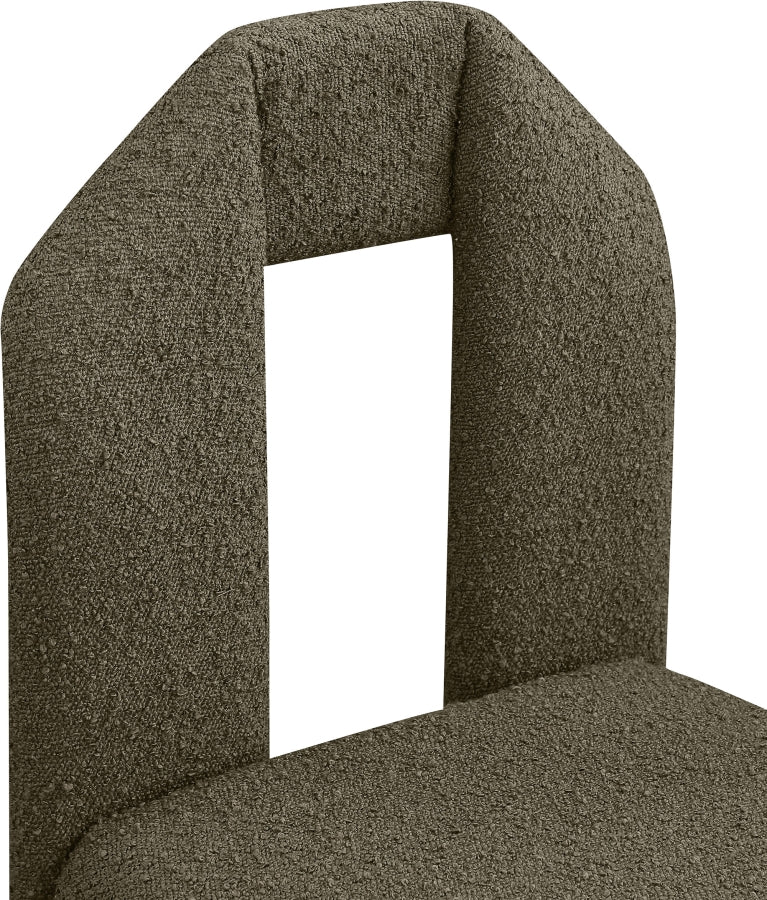 Bennett Boucle Fabric Dining Chair Olive, Set of 2 from Meridian - Luna Furniture