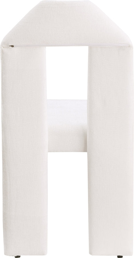 Bennett Chenille Fabric Dining Chair Cream, Set of 2 from Meridian - Luna Furniture