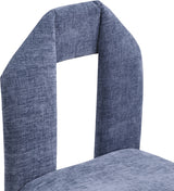 Bennett Chenille Fabric Dining Chair Light Blue, Set of 2 from Meridian - Luna Furniture