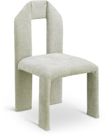 Bennett Chenille Fabric Dining Chair Mint, Set of 2 from Meridian - Luna Furniture