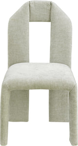 Bennett Chenille Fabric Dining Chair Mint, Set of 2 from Meridian - Luna Furniture