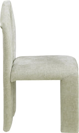 Bennett Chenille Fabric Dining Chair Mint, Set of 2 from Meridian - Luna Furniture