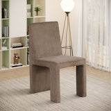 Benson Corduroy Dining Chair in Brown, Set of 2 from Meridian - Luna Furniture