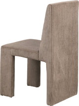 Benson Corduroy Dining Chair in Brown, Set of 2 from Meridian - Luna Furniture