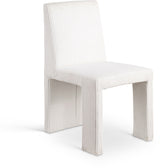 Benson Corduroy Dining Chair in Cream, Set of 2 from Meridian - Luna Furniture