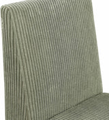 Benson Corduroy Dining Chair in Green, Set of 2 from Meridian - Luna Furniture