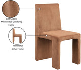 Benson Corduroy Dining Chair in Saddle, Set of 2 from Meridian - Luna Furniture