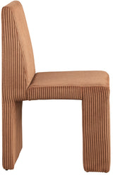 Benson Corduroy Dining Chair in Saddle, Set of 2 from Meridian - Luna Furniture