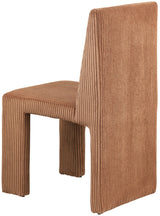 Benson Corduroy Dining Chair in Saddle, Set of 2 from Meridian - Luna Furniture