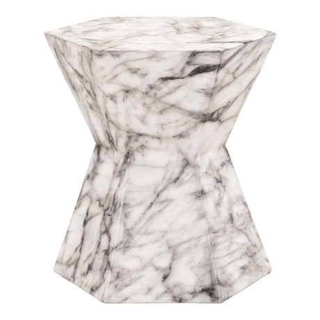 Bento Accent Table in Ivory Marble Concrete - 4610.IVO-MAR