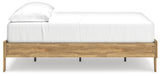 Bermacy Full Platform Bed with 2 Nightstands in Light Brown from Ashley - Luna Furniture