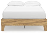 Bermacy Full Platform Bed with 2 Nightstands in Light Brown from Ashley - Luna Furniture