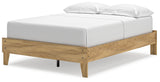 Bermacy Full Platform Bed with 2 Nightstands in Light Brown from Ashley - Luna Furniture