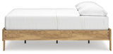 Bermacy Full Platform Bed with 2 Nightstands in Light Brown from Ashley - Luna Furniture