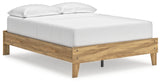 Bermacy Full Platform Bed with Dresser, Chest and 2 Nightstands in Light Brown - PKG017159