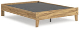 Bermacy Full Platform Bed with Dresser, Chest and 2 Nightstands in Light Brown - PKG017159