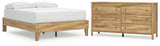 Bermacy Full Platform Bed with Dresser in Light Brown from Ashley - Luna Furniture