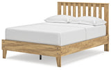 Bermacy Full Platform Panel Bed with 2 Nightstands in Light Brown from Ashley - Luna Furniture