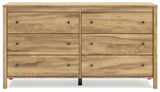 Bermacy Queen Panel Headboard with Dresser, Chest and 2 Nightstands in Light Brown from Ashley - Luna Furniture