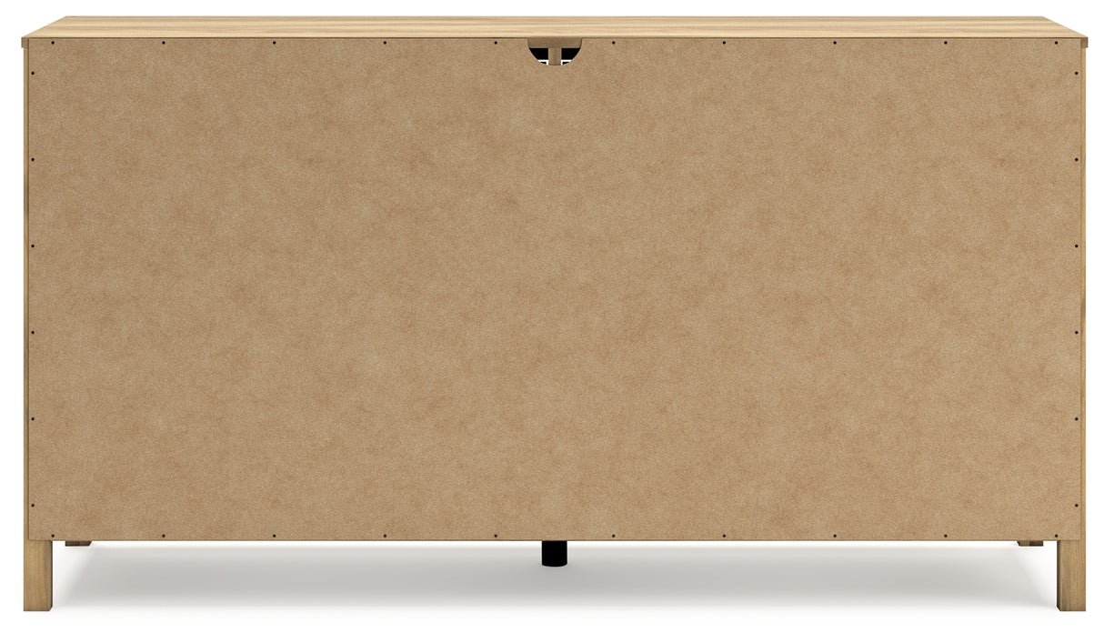 Bermacy Queen Panel Headboard with Dresser in Light Brown from Ashley - Luna Furniture