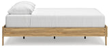 Bermacy Queen Platform Bed with 2 Nightstands in Light Brown from Ashley - Luna Furniture