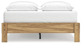 Bermacy Queen Platform Bed with 2 Nightstands in Light Brown from Ashley - Luna Furniture