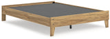 Bermacy Queen Platform Bed with 2 Nightstands in Light Brown from Ashley - Luna Furniture