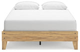 Bermacy Queen Platform Bed with Dresser and Nightstand in Light Brown from Ashley - Luna Furniture