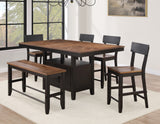 Bermuda 6-PIece Counter Dining Set - SET | BEM500PT | BEM500CCBN | BEM500CC(4)