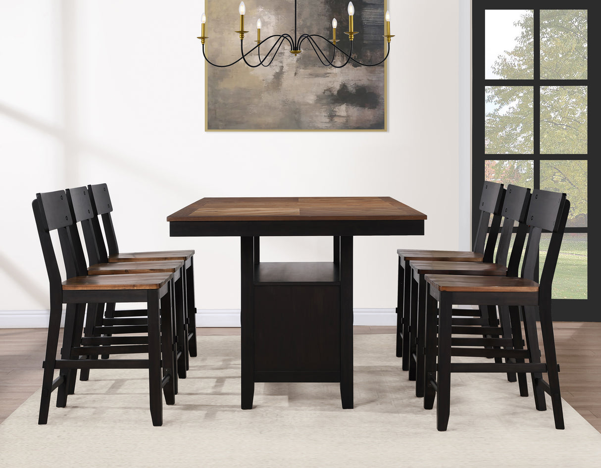 Bermuda 6-PIece Counter Dining Set - SET | BEM500PT | BEM500CCBN | BEM500CC(4)