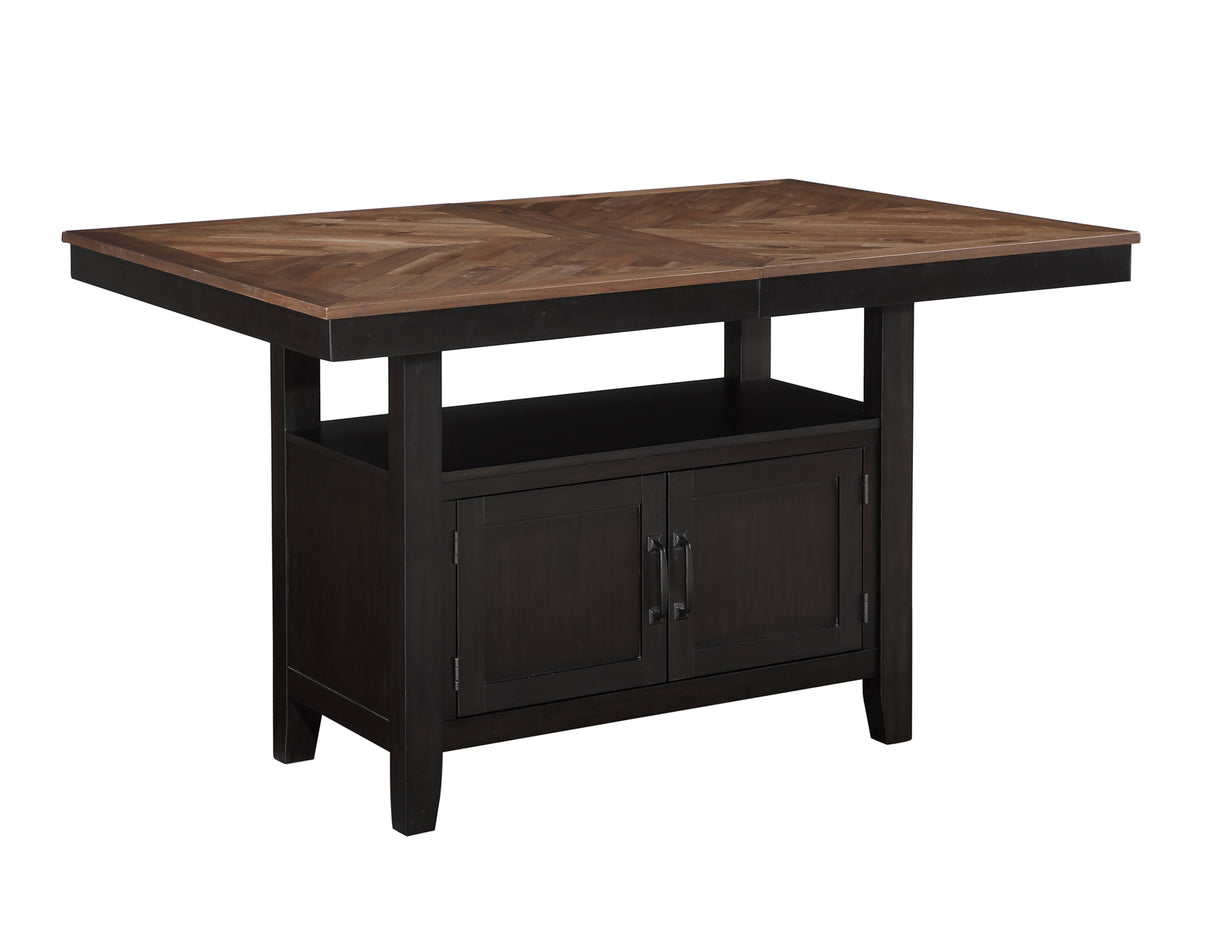 Bermuda 60-80″ Storage Counter Table with 20″ Leaf - BEM500PT