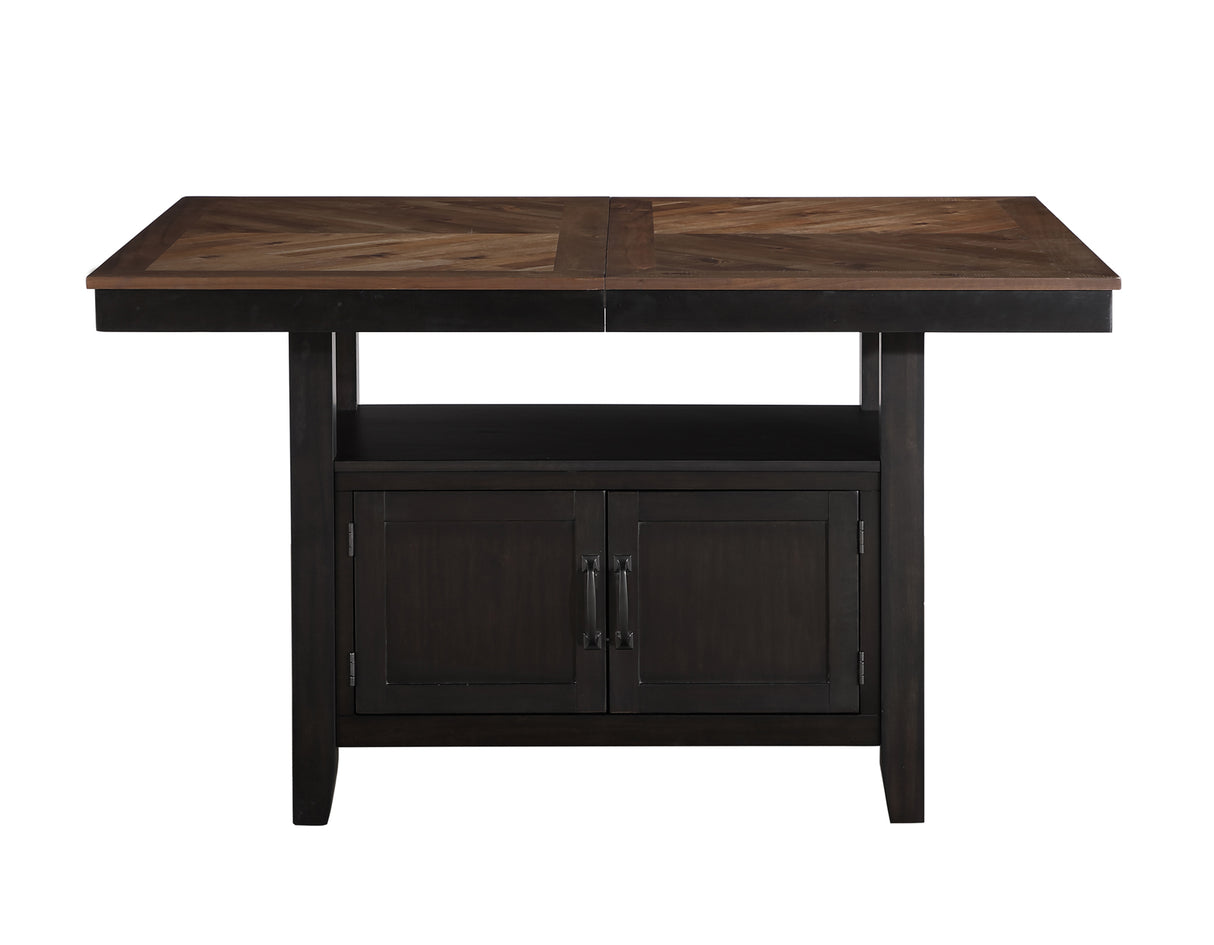 Bermuda 60-80″ Storage Counter Table with 20″ Leaf - BEM500PT