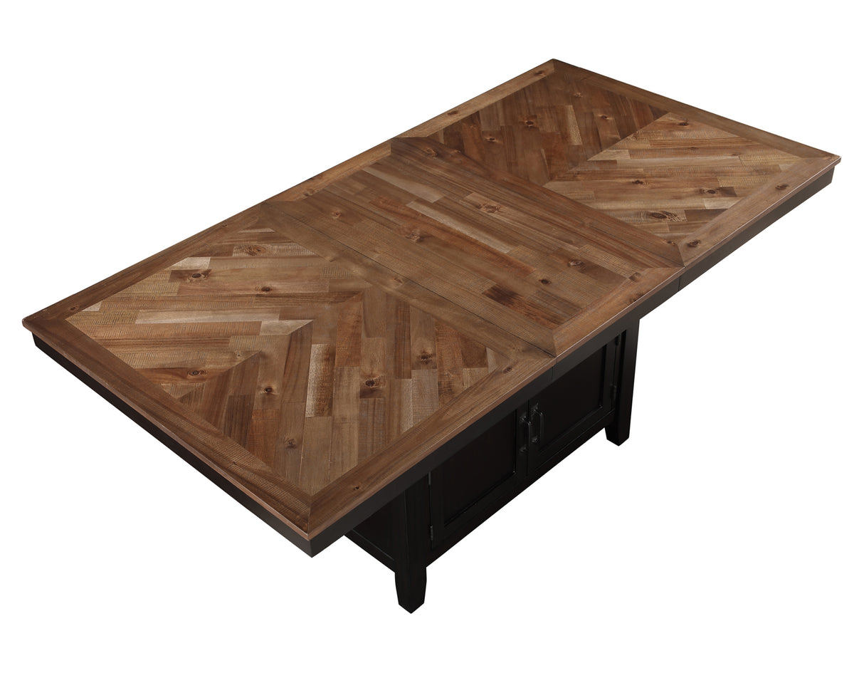 Bermuda 60-80″ Storage Counter Table with 20″ Leaf - BEM500PT