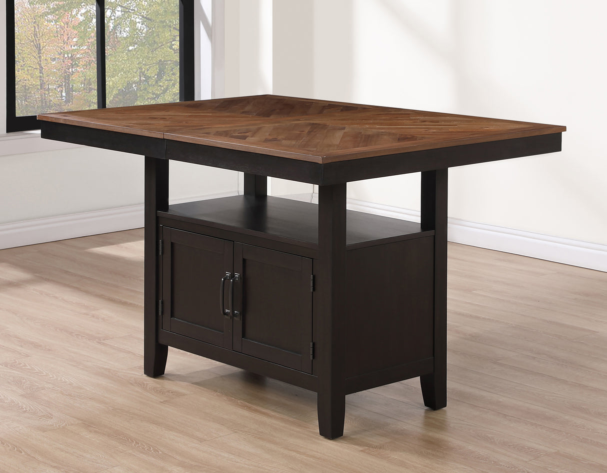 Bermuda 60-80″ Storage Counter Table with 20″ Leaf - BEM500PT