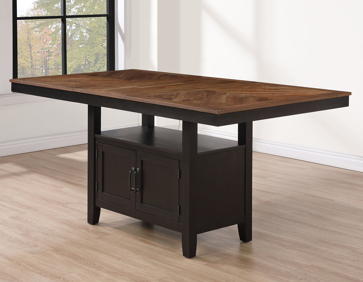 Bermuda 60-80″ Storage Counter Table with 20″ Leaf - BEM500PT