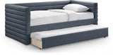 Beverly Vegan Leather Twin Daybed Blue from Meridian - Luna Furniture