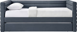 Beverly Vegan Leather Twin Daybed Blue from Meridian - Luna Furniture