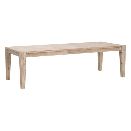 Canal Extension Dining Table in Smoke Gray Pine, Brushed Gold Inlay - 8039.SGRY-PNE/BGLD