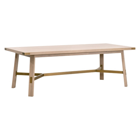 Klein Dining Table in Light Honey Oak, Brushed Gold - 6125.LHON/BGLD