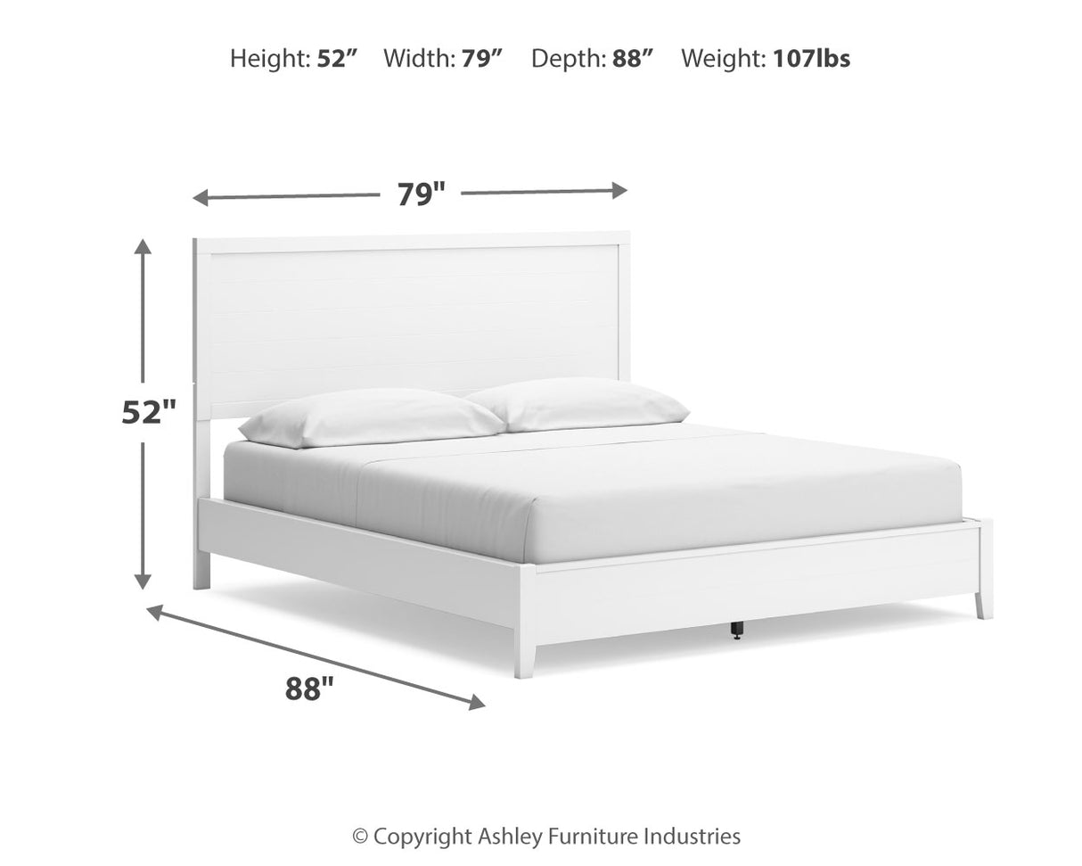 Binterglen California King Panel Bed with Dresser and Nightstand in White from Ashley - Luna Furniture