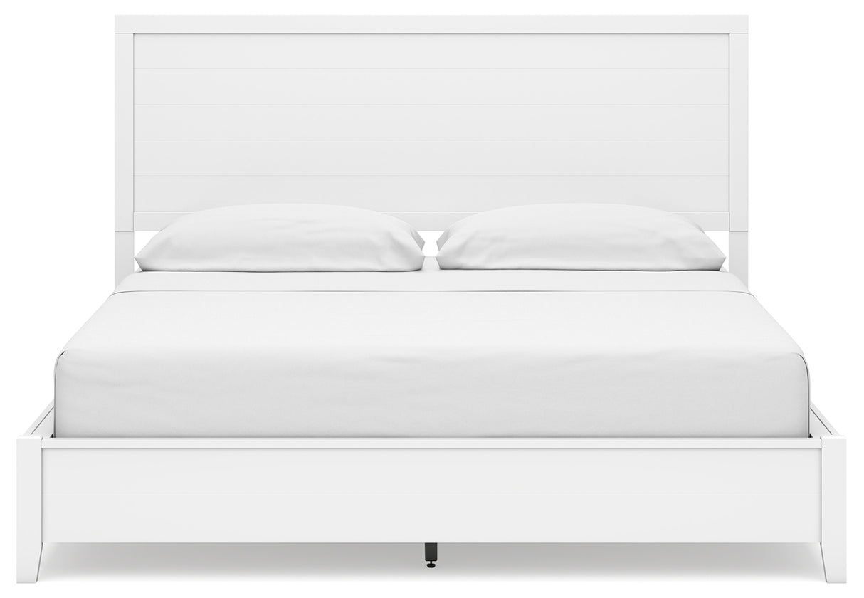 Binterglen California King Panel Bed with Dresser and Nightstand in White from Ashley - Luna Furniture