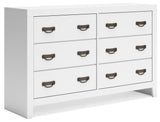 Binterglen California King Panel Bed with Dresser in White from Ashley - Luna Furniture