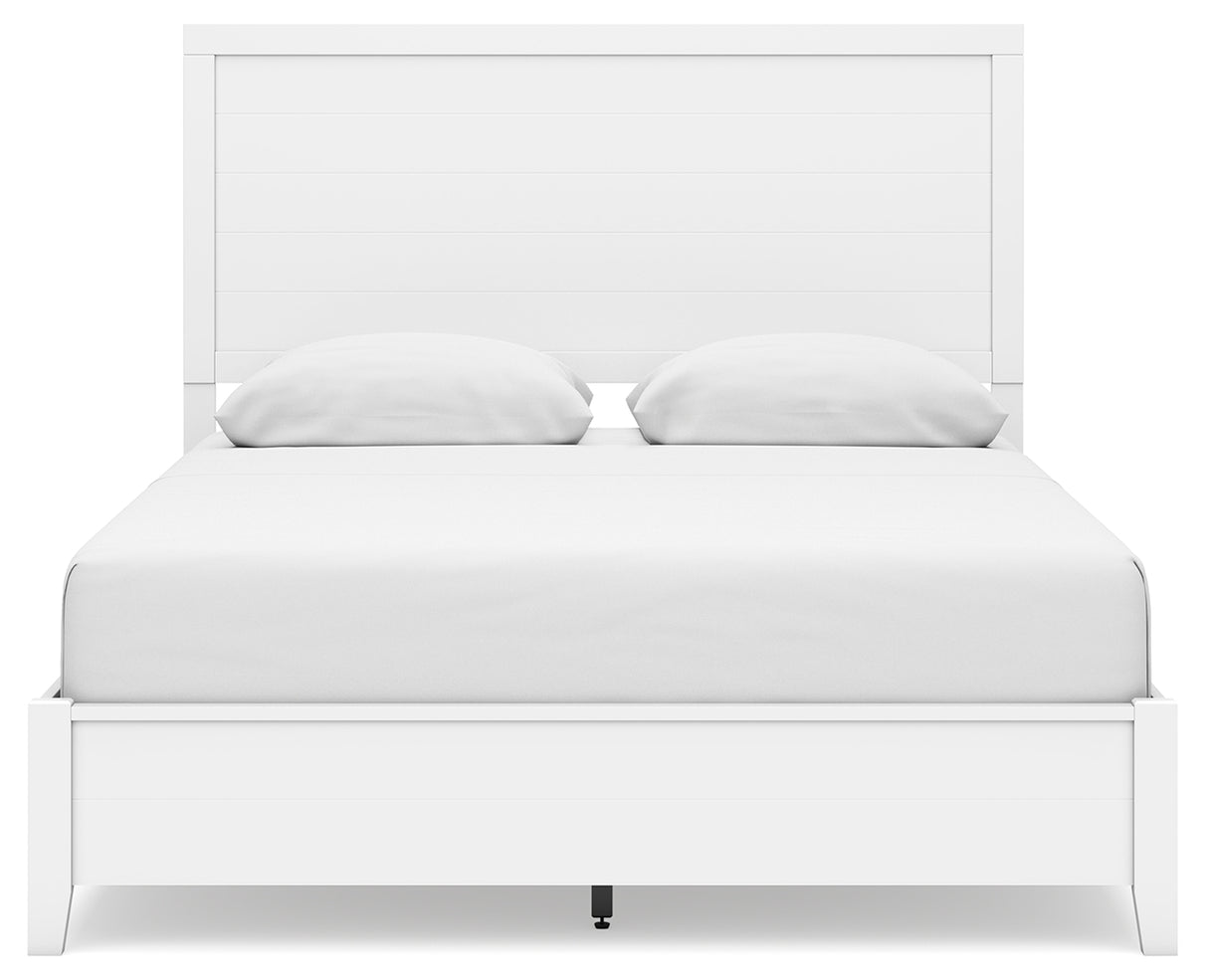 Binterglen California King Panel Bed with Dresser in White from Ashley - Luna Furniture