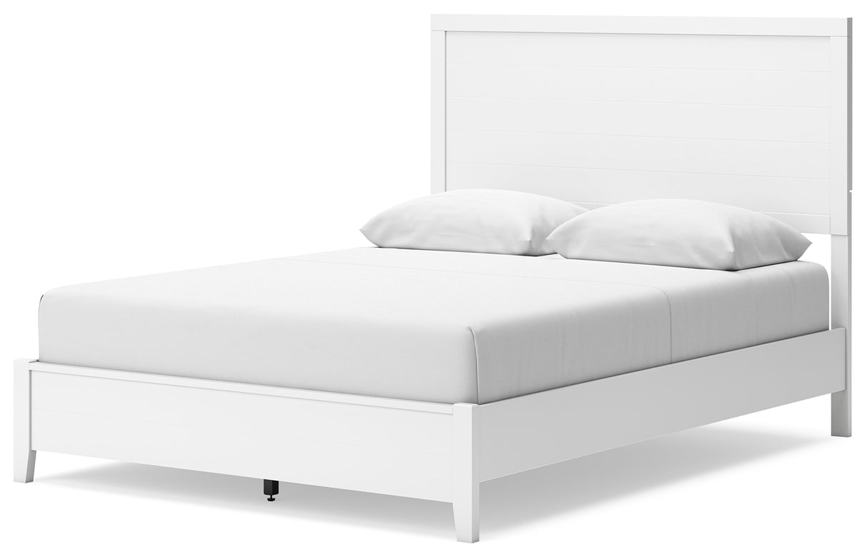 Binterglen California King Panel Bed with Dresser in White from Ashley - Luna Furniture