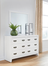 Binterglen California King Panel Bed with Dresser in White from Ashley - Luna Furniture