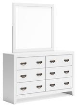 Binterglen California King Panel Bed with Mirrored Dresser and Nightstand in White from Ashley - Luna Furniture