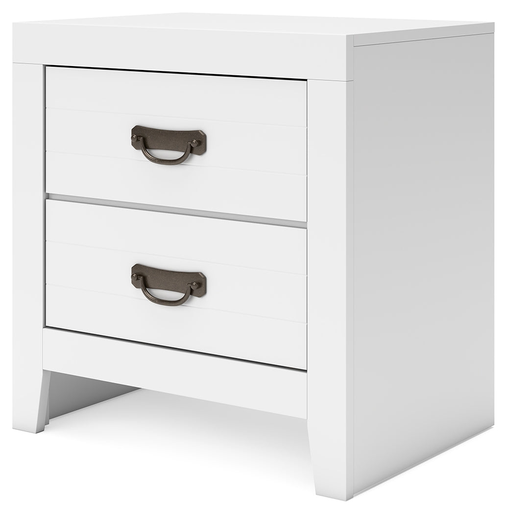 Binterglen California King Panel Bed with Mirrored Dresser and Nightstand in White from Ashley - Luna Furniture